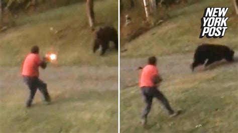 guide kills huge charging bear.